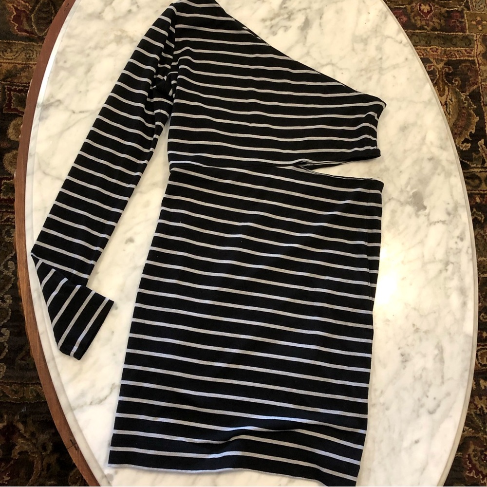 One shoulder cut out BCBG dress